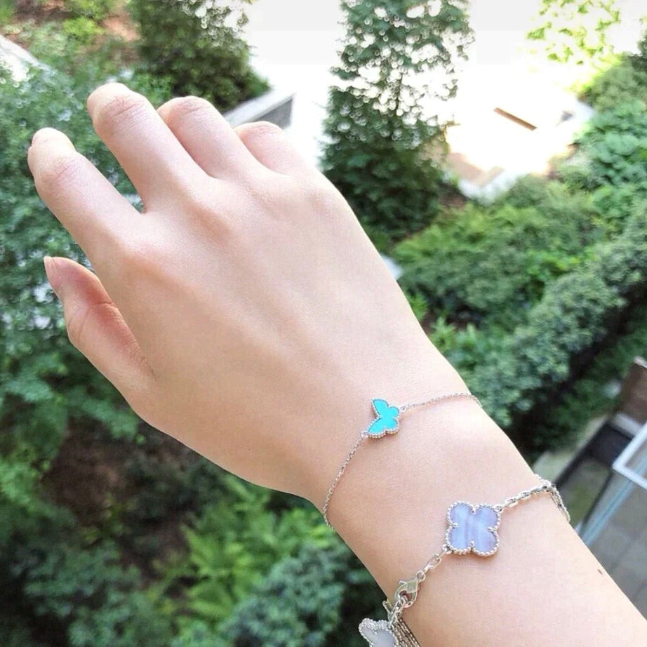 [Elite]BUTTERFLY TURQUOISE BUTTERFLY BRACELET SILVER