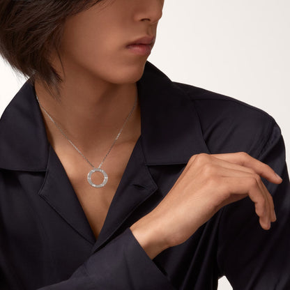 [Elite]LOVE NECKLACE 16MM 3 DIAMONDS
