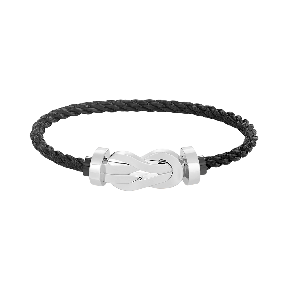 [Elite]CHANCE LARGE 8 FIGURE BUCKLE NO DIAMOND BRACELET SILVER