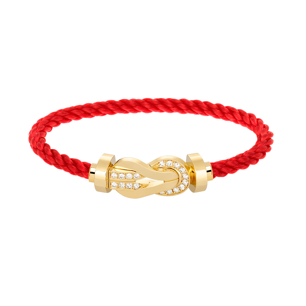 [Elite]CHANCE LARGE 8 FIGURE BUCKLE HALF DIAMOND BRACELET GOLD