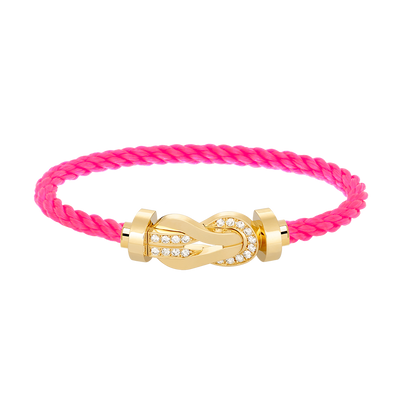 [Elite]CHANCE LARGE 8 FIGURE BUCKLE HALF DIAMOND BRACELET GOLD