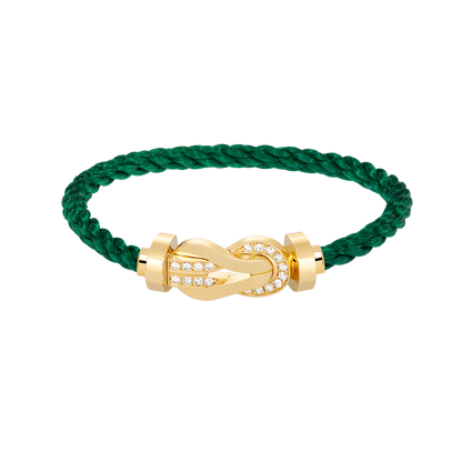 [Elite]CHANCE LARGE 8 FIGURE BUCKLE HALF DIAMOND BRACELET GOLD