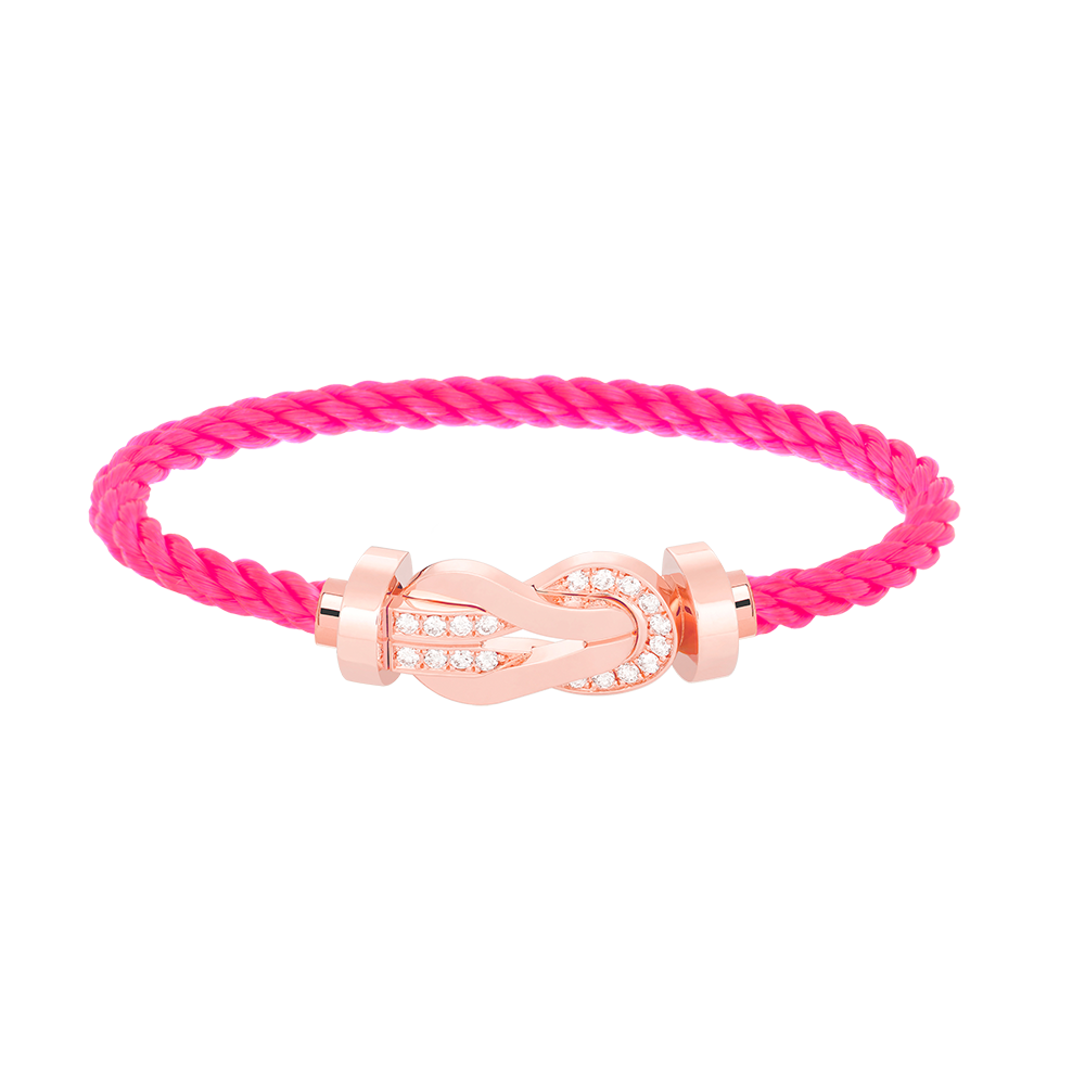 [Elite]CHANCE LARGE 8 FIGURE BUCKLE HALF DIAMOND BRACELET ROSE GOLD