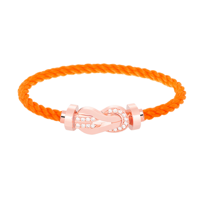 [Elite]CHANCE LARGE 8 FIGURE BUCKLE HALF DIAMOND BRACELET ROSE GOLD