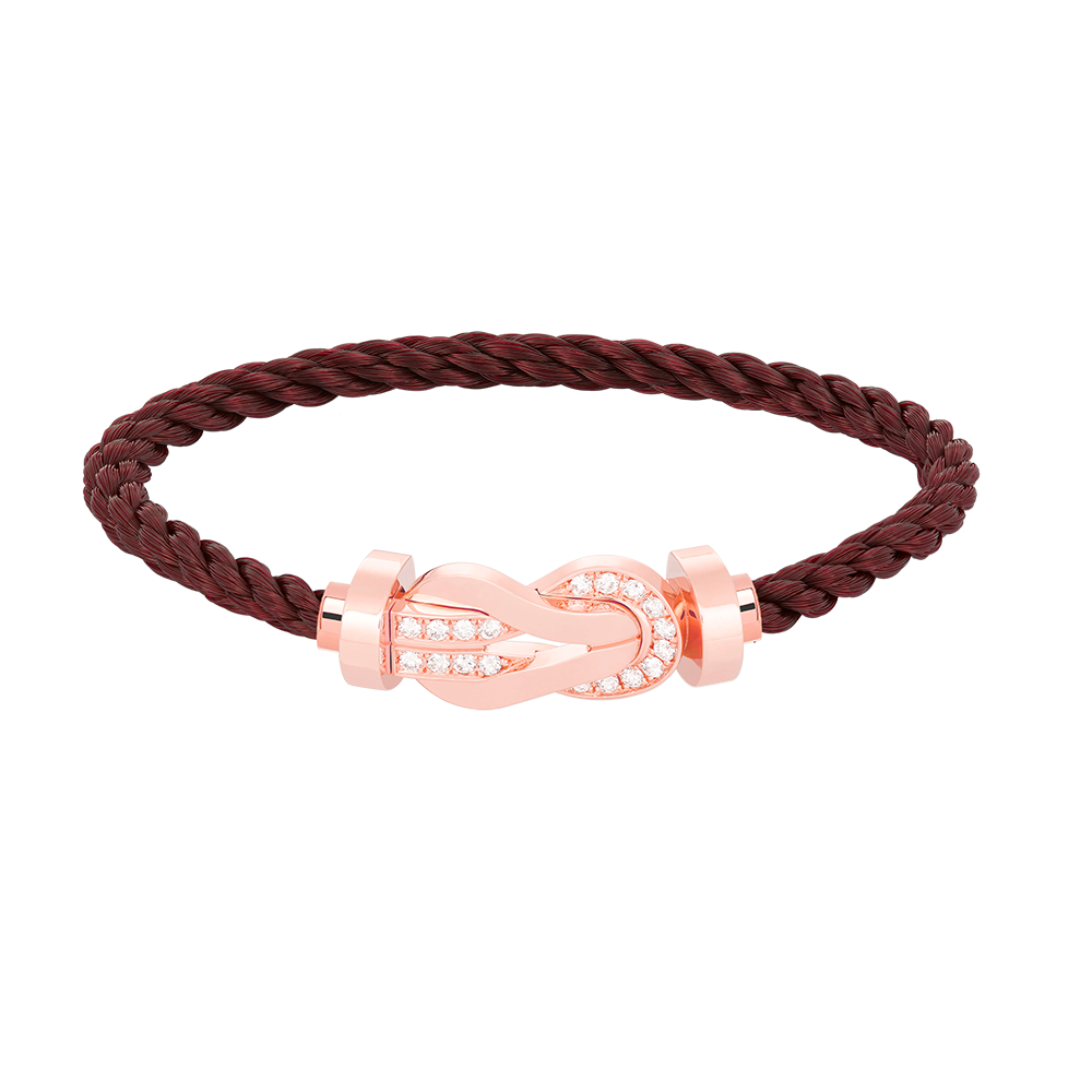 [Elite]CHANCE LARGE 8 FIGURE BUCKLE HALF DIAMOND BRACELET ROSE GOLD