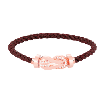 [Elite]CHANCE LARGE 8 FIGURE BUCKLE HALF DIAMOND BRACELET ROSE GOLD