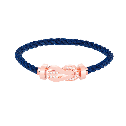 [Elite]CHANCE LARGE 8 FIGURE BUCKLE HALF DIAMOND BRACELET ROSE GOLD