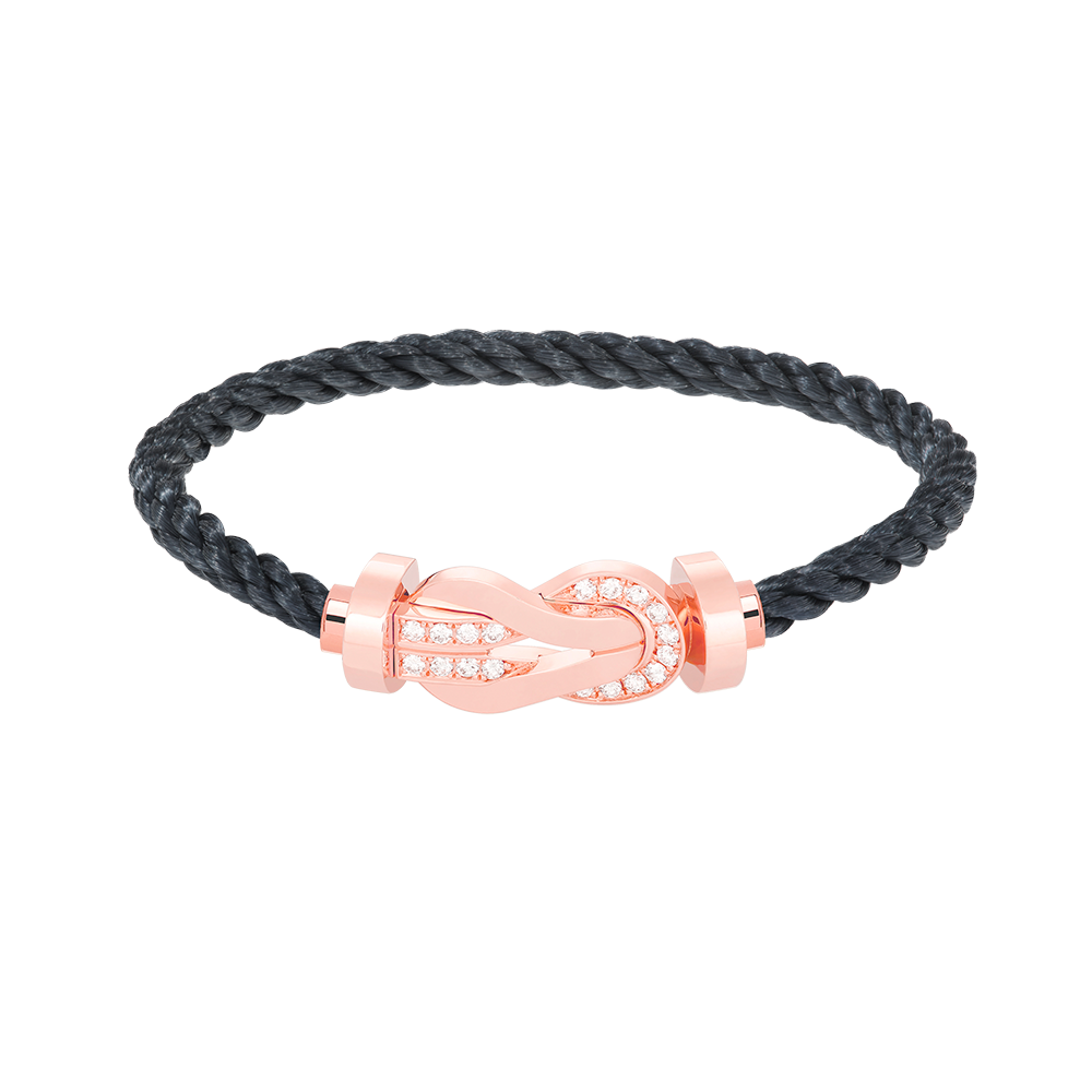 [Elite]CHANCE LARGE 8 FIGURE BUCKLE HALF DIAMOND BRACELET ROSE GOLD
