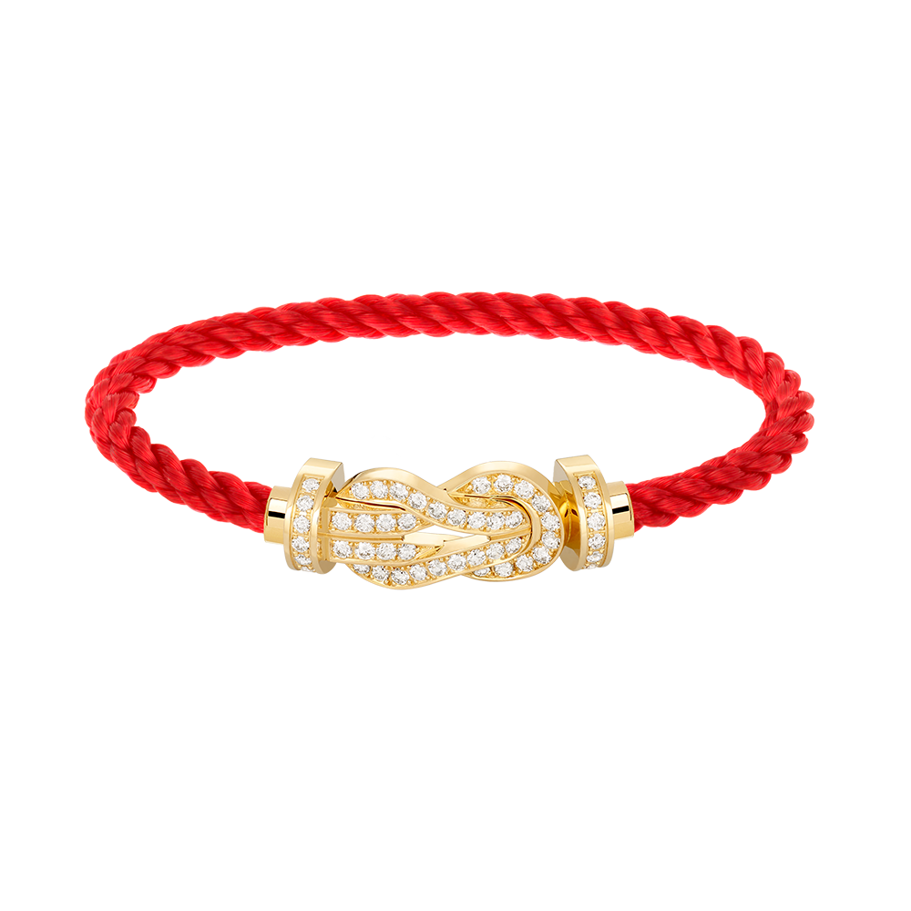 [Elite]CHANCE LARGE 8 FIGURE BUCKLE FULLDIAMOND BRACELET GOLD