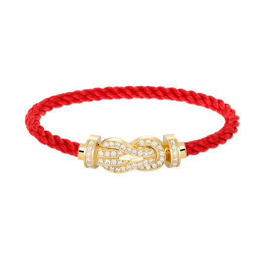 [Elite]CHANCE LARGE 8 FIGURE BUCKLE FULLDIAMOND BRACELET GOLD