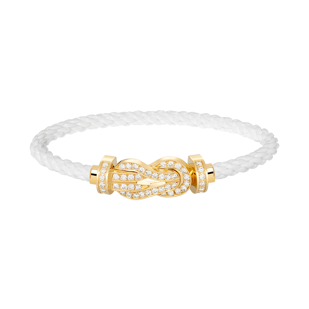 [Elite]CHANCE LARGE 8 FIGURE BUCKLE FULLDIAMOND BRACELET GOLD