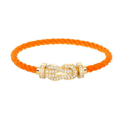 [Elite]CHANCE LARGE 8 FIGURE BUCKLE FULLDIAMOND BRACELET GOLD