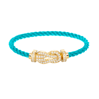 [Elite]CHANCE LARGE 8 FIGURE BUCKLE FULLDIAMOND BRACELET GOLD