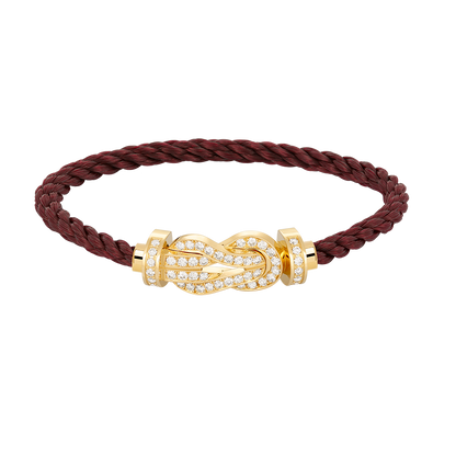 [Elite]CHANCE LARGE 8 FIGURE BUCKLE FULLDIAMOND BRACELET GOLD