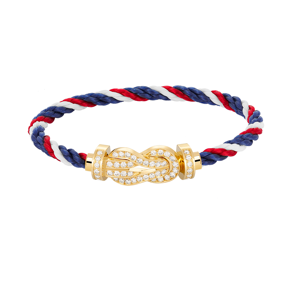 [Elite]CHANCE LARGE 8 FIGURE BUCKLE FULLDIAMOND BRACELET GOLD