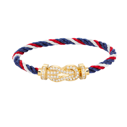 [Elite]CHANCE LARGE 8 FIGURE BUCKLE FULLDIAMOND BRACELET GOLD