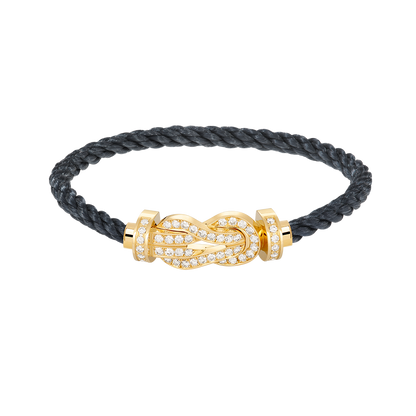 [Elite]CHANCE LARGE 8 FIGURE BUCKLE FULLDIAMOND BRACELET GOLD