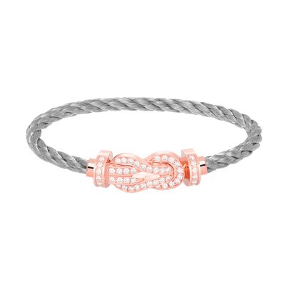 [Elite]CHANCE LARGE 8 FIGURE BUCKLE FULL DIAMOND BRACELET ROSE GOLD