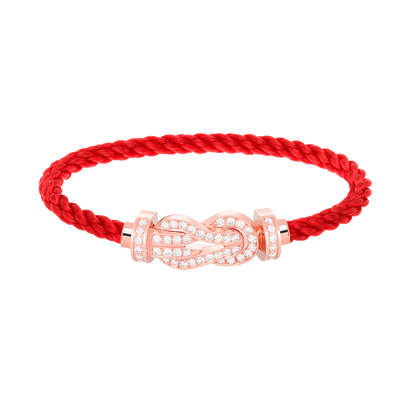 [Elite]CHANCE LARGE 8 FIGURE BUCKLE FULL DIAMOND BRACELET ROSE GOLD