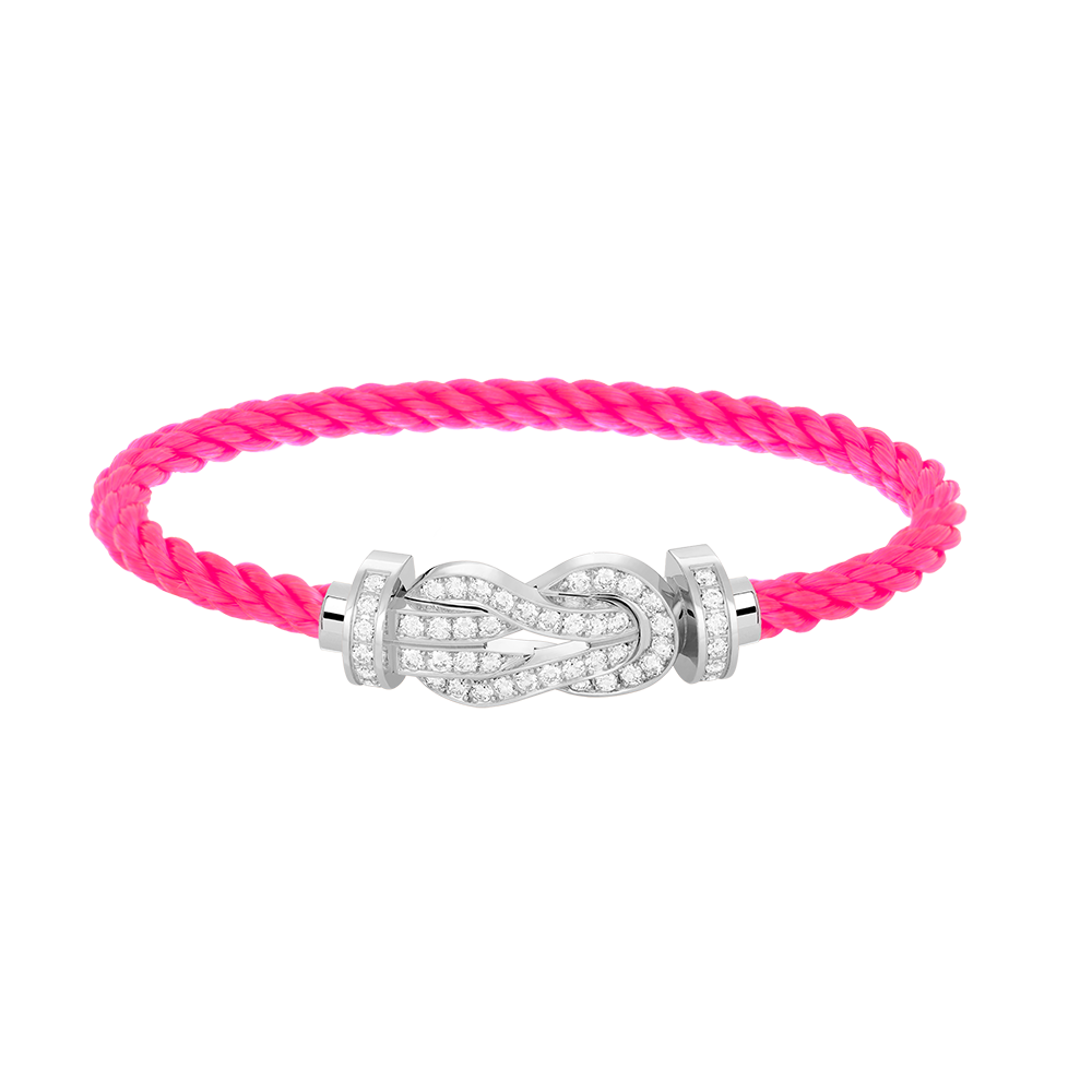 [Elite]CHANCE LARGE 8 FIGURE BUCKLE FULL DIAMOND BRACELET SILVER