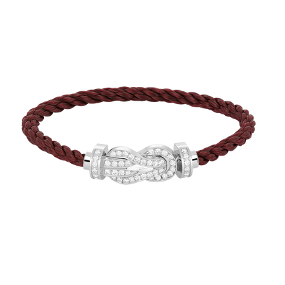 [Elite]CHANCE LARGE 8 FIGURE BUCKLE FULL DIAMOND BRACELET SILVER