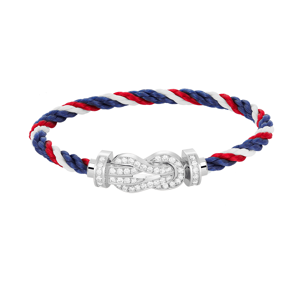 [Elite]CHANCE LARGE 8 FIGURE BUCKLE FULL DIAMOND BRACELET SILVER
