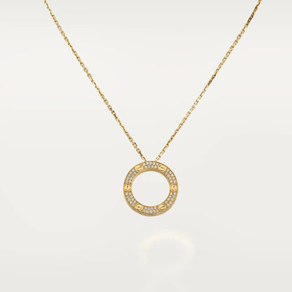 [Elite]LOVE NECKLACE 16MM  FULL DIAMOND
