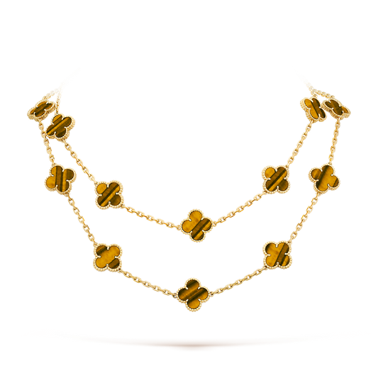 [Elite]CLOVER 20 MOTIFS TIGER EYE ROSE GOLD