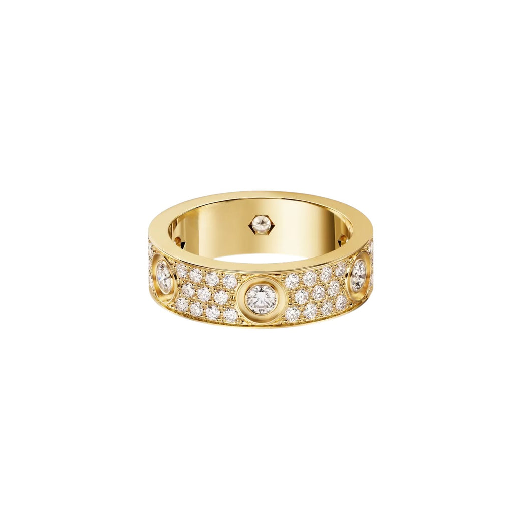 [Elite]LOVE 5.5MM FULL-PAVE 6-DIAMOND RING