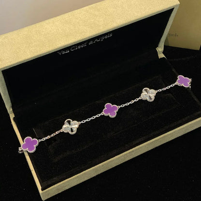 [Elite] CLOVER 5 MOTIF VIOLET BRACELET COLLECTION