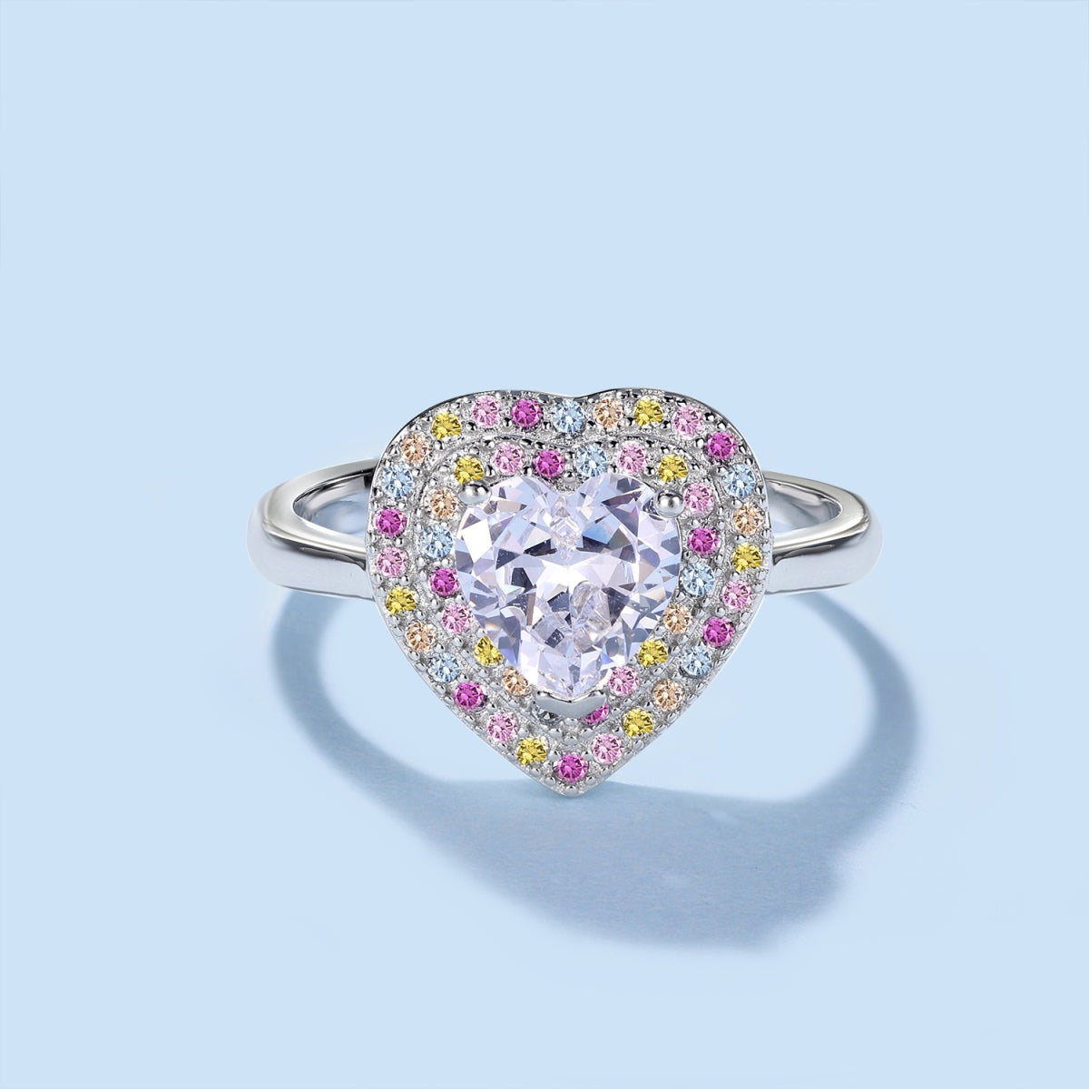 [Elite]Delicate Ebullient Heart Shape Wedding Ring