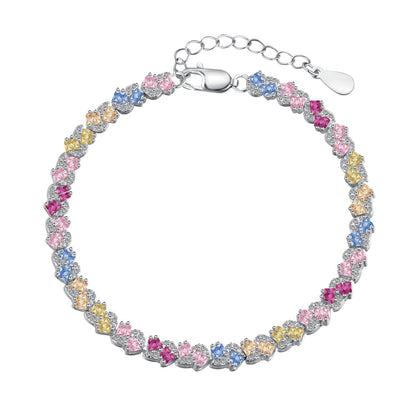 [Elite]Ornate Colorful Flower Shape Party Bracelet