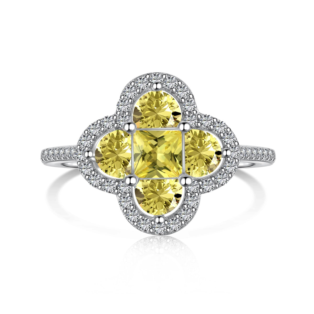 [Elite]Luxurious Eternity Flower Shape Banquet Ring