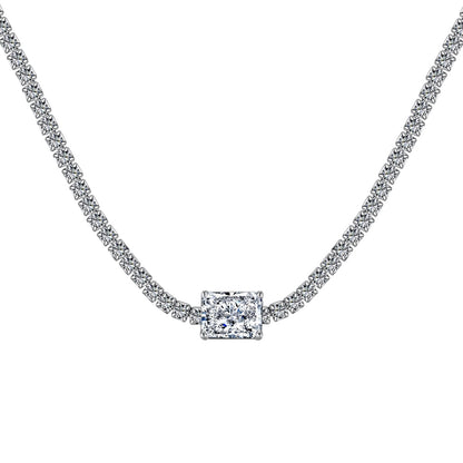 [Elite]2.0 carat Ornate Emerald Cut Necklace