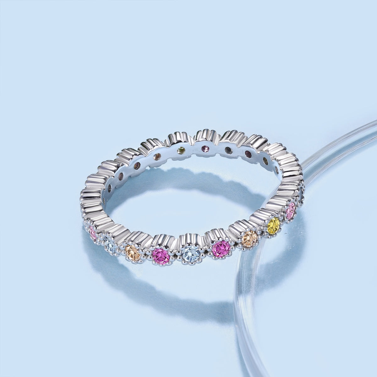 [Elite]Unique Scintillating Round Cut Daily Ring
