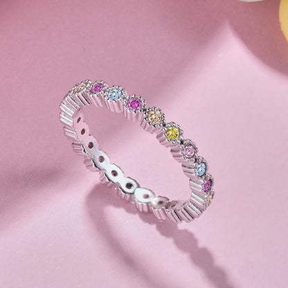 [Elite]Unique Scintillating Round Cut Daily Ring