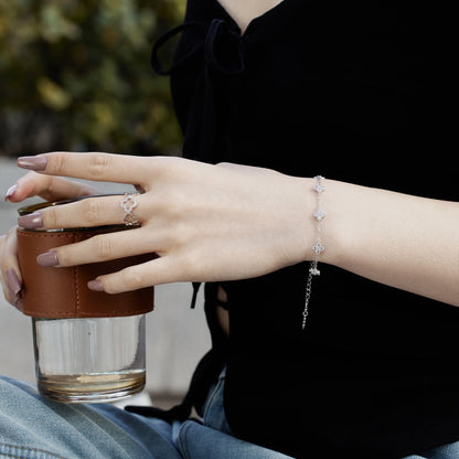 [Elite]Four-Leaf Clover Hollow Butterfly Bracelet