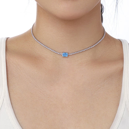 [Elite]2.0 carat Ornate Emerald Cut Necklace