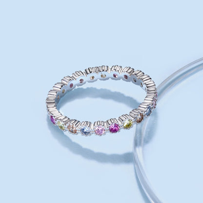 [Elite]Exquisite Colorful Round Cut Party Ring