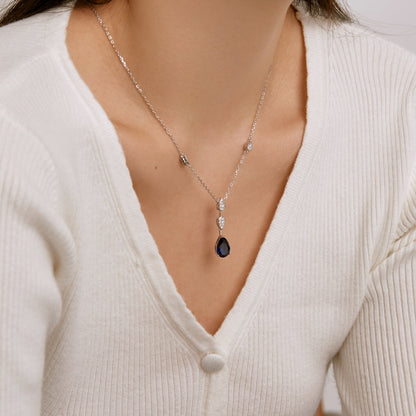 [Elite]Dazzling Pear Cut Necklace
