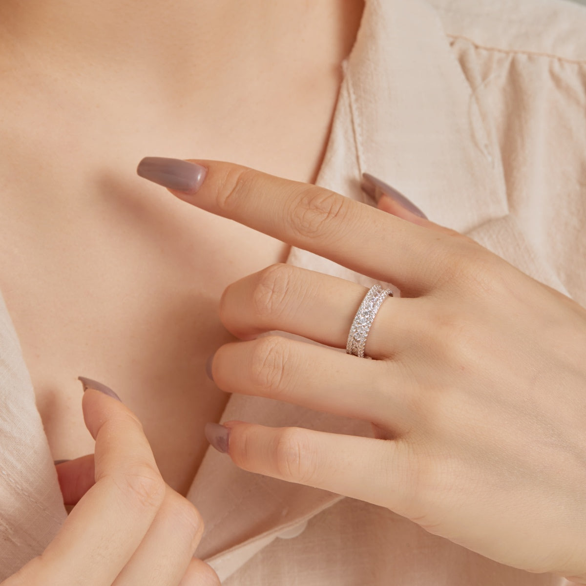[Elite]Delicate Colorful Round Cut Daily Ring