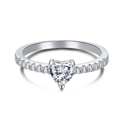 [Elite]0.5 Carat CaratEternity Charming Heart Shape Lover Ring