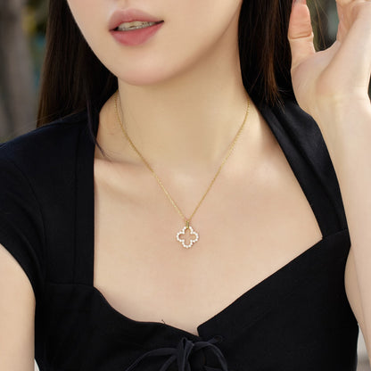 [Elite]Four-Leaf Clover Hollow Design Exquisite Necklace