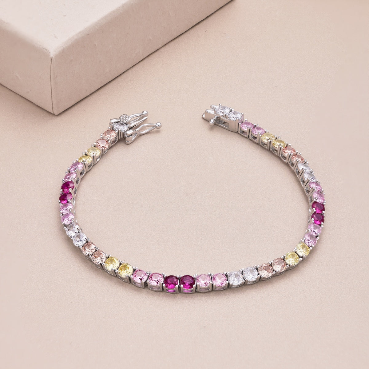 [Elite]Radiant Colorful Round Cut Tennis Bracelet