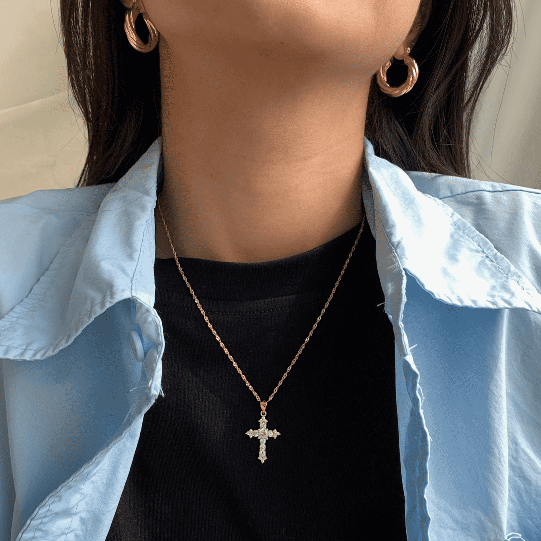 [Elite]Delicate Cross Shape Necklace