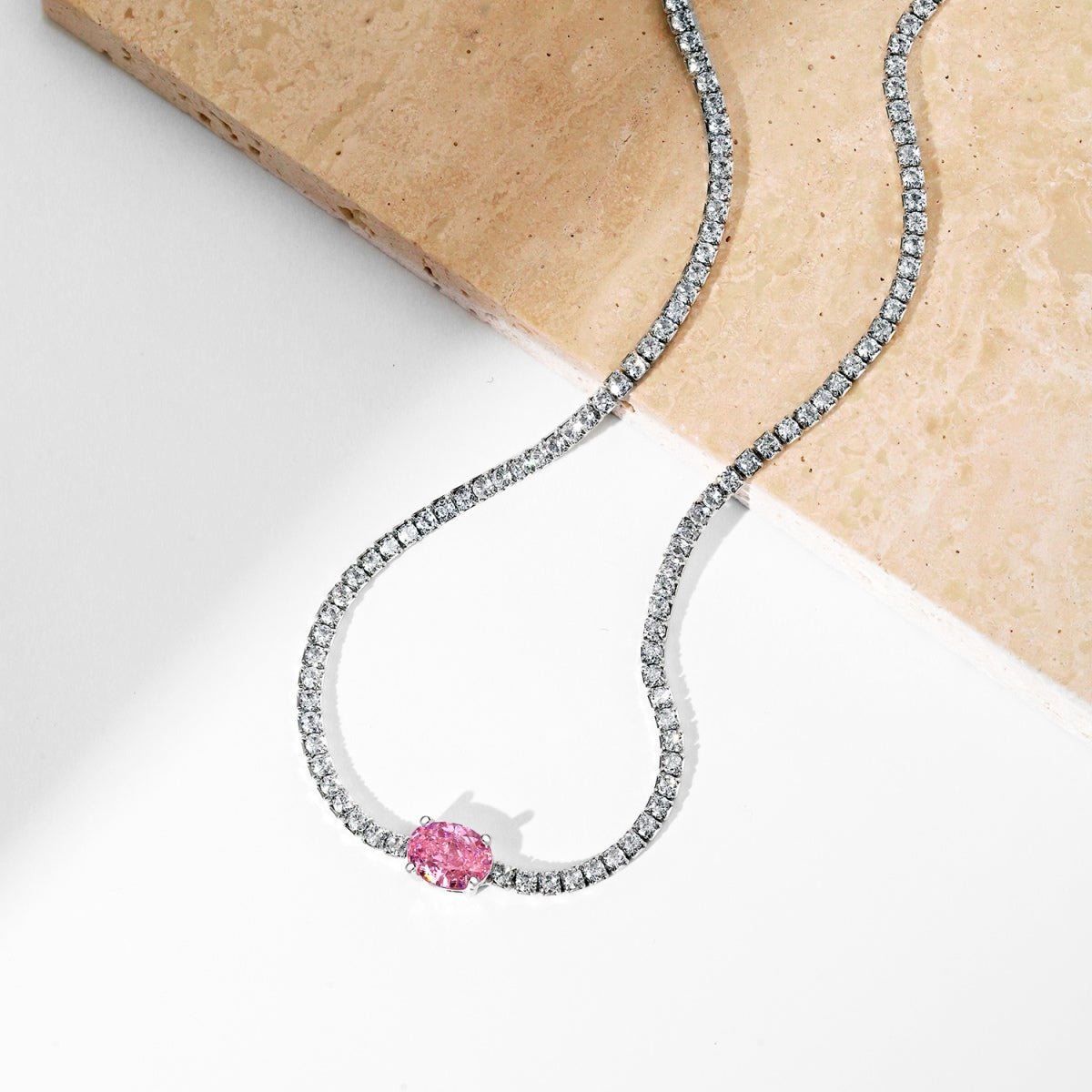 [Elite]1.0 Carat Shining Oval Cut Necklace