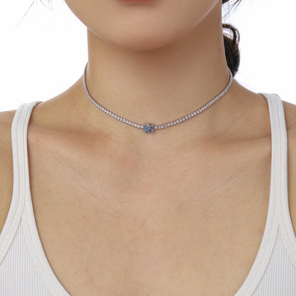 [Elite]1.0 Carat Shining Oval Cut Necklace