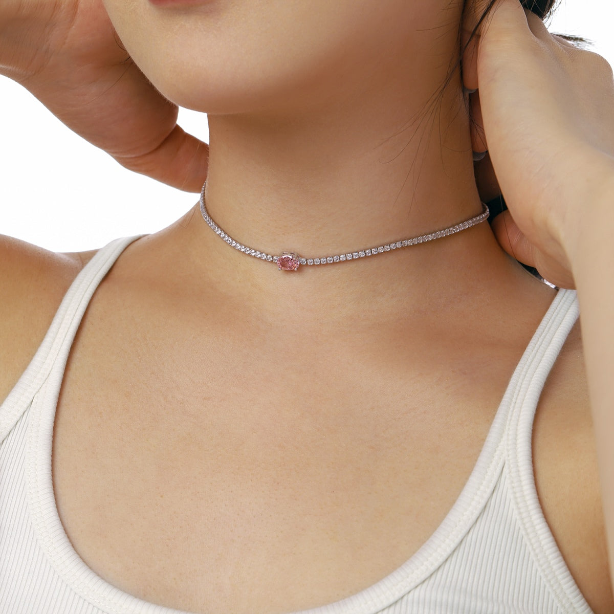 [Elite]1.0 Carat Shining Oval Cut Necklace