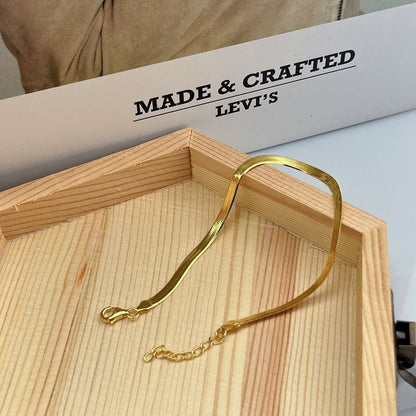 [Elite]Flat Snake Bone Chain Blade Necklace