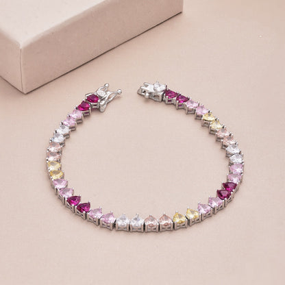 [Elite]Luxurious Colorful Romantic Heart Shape Lover Bracelet